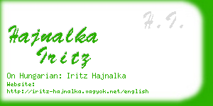 hajnalka iritz business card